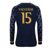 Camiseta Real Madrid Federico Valverde #15 Visitante Equipación 2023-24 manga larga
